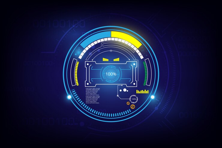 Vector futuristic sci fi hi tech background