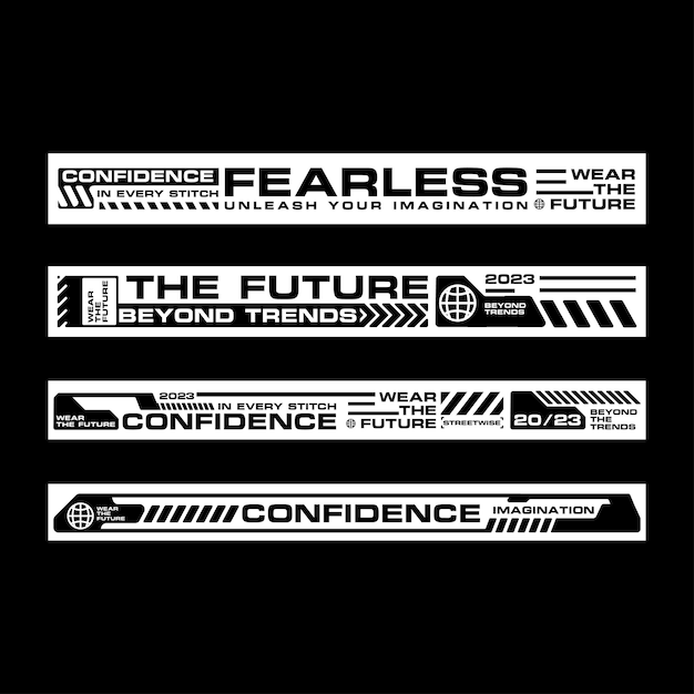 futuristic stripe line clothing streetwear design template