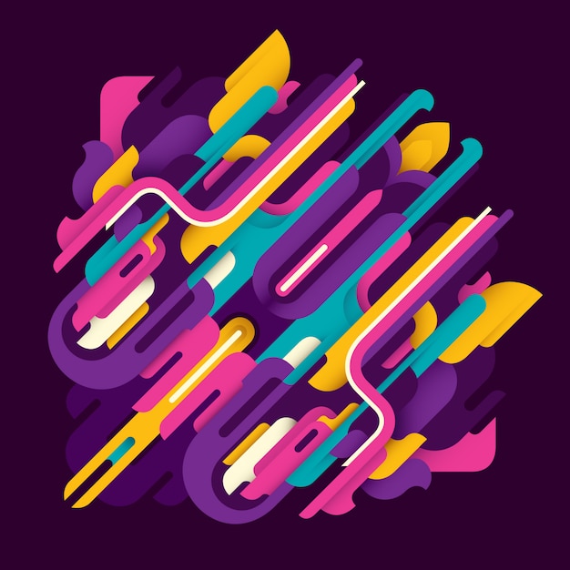 Vector futuristic style abstraction