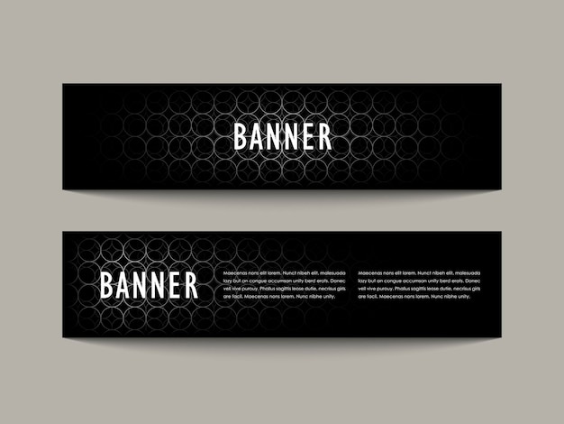 Vector futuristic style banner design set