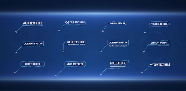 Futuristic style leader callout HUD Modern digital templates applicable for frame layout