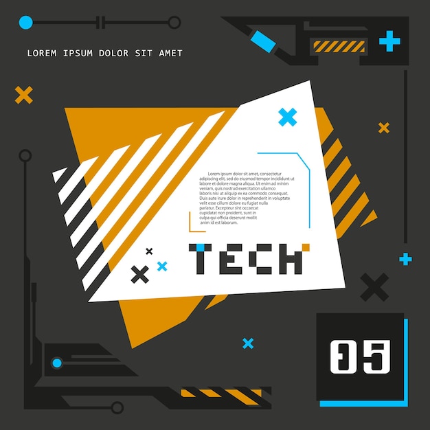 Futuristic tech design elements background