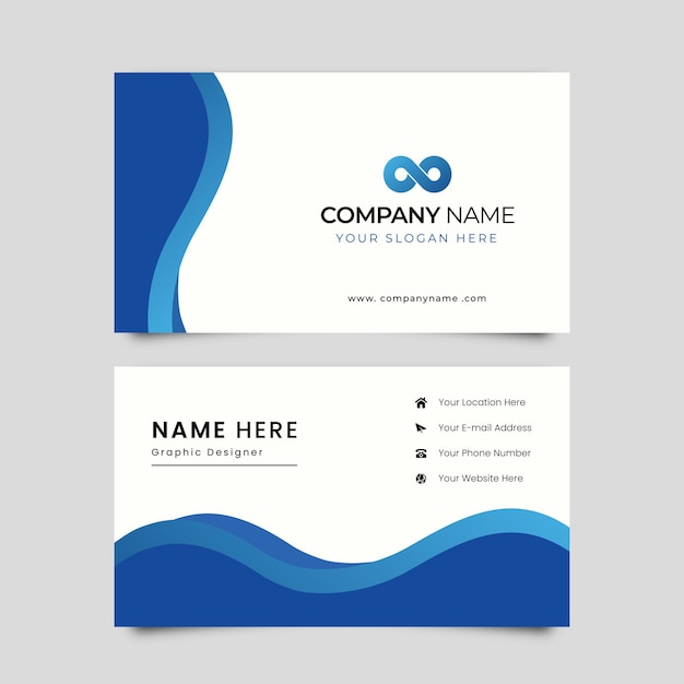 Futuristic techinspired business card template