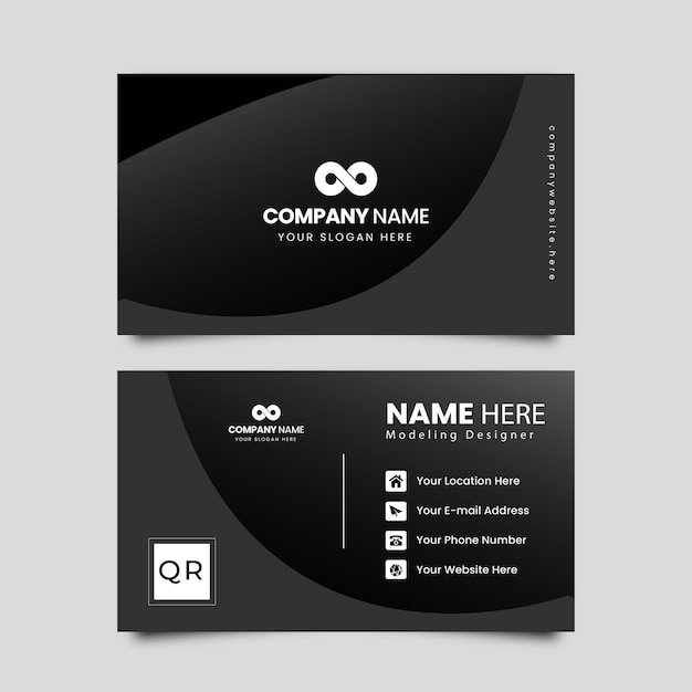 Futuristic techinspired business card template