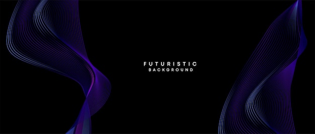 Vector futuristic technology digital age data visualization blue future technology banner background