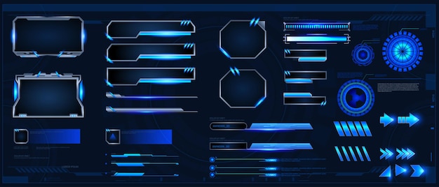 futuristic technology HUD, hi-tech elements. Statistics and data, GUI element, Infographic.