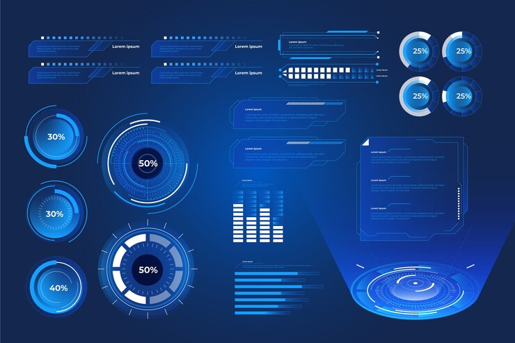 Vector futuristic technology infographic