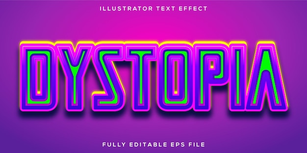 Vector futuristic text effect