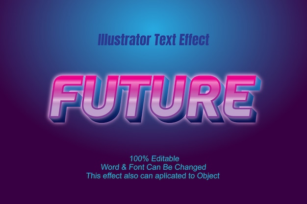 Vector futuristic text effect