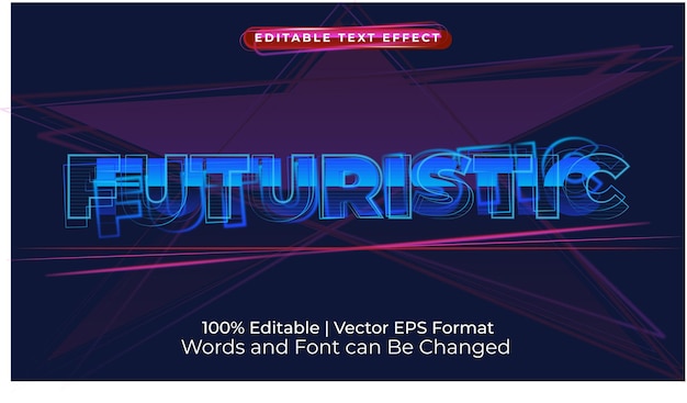 Vector futuristic text effect