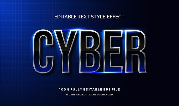 Futuristic Text style Effect. editable text 