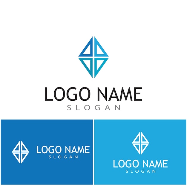 Futuristic Triangle Chain logo design inspiration