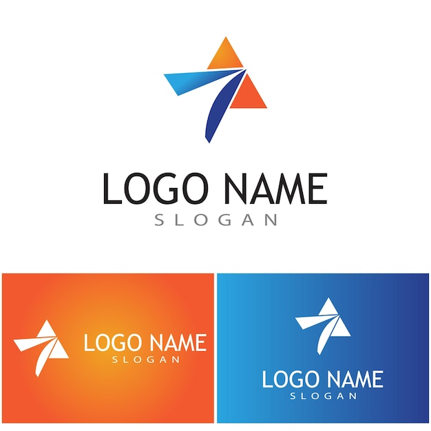 Futuristic Triangle Chain logo design inspiration