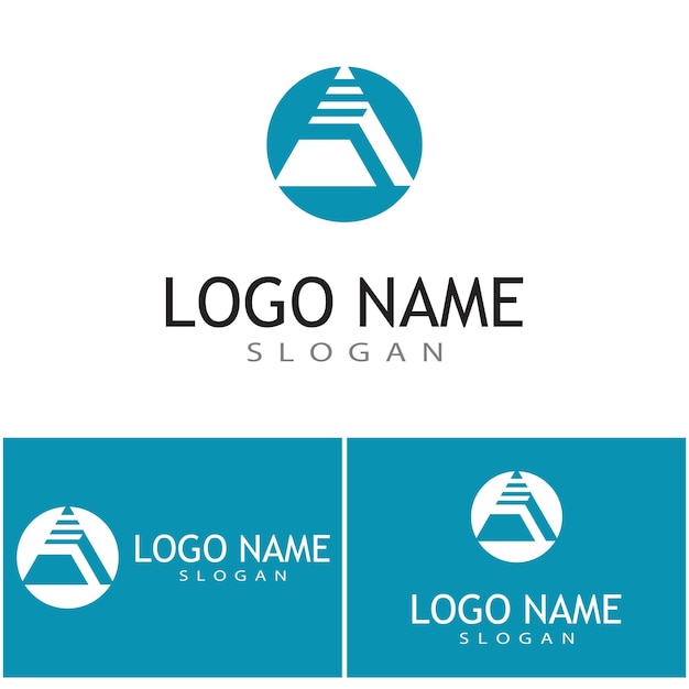 Futuristic Triangle Chain logo design inspiration