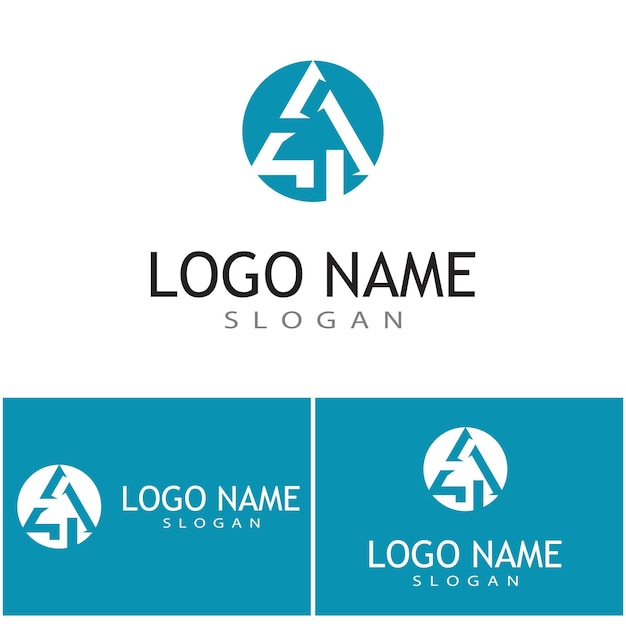 Futuristic Triangle Chain logo design inspiration