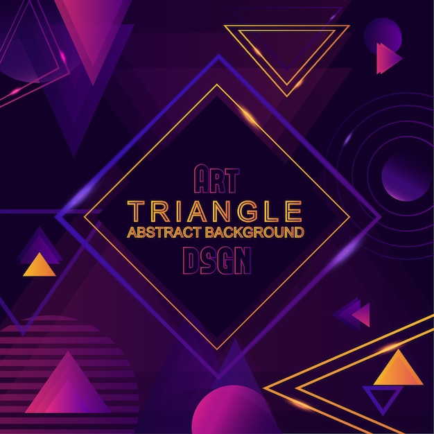 Futuristic triangle poster template modern background