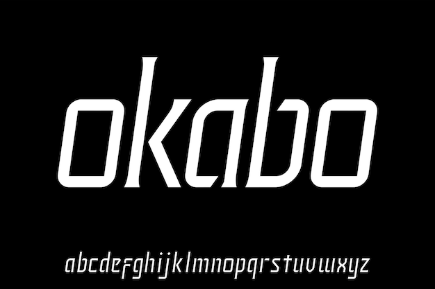 futuristic and unique display font vector typeset