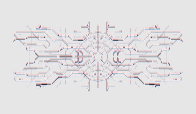 Вектор Футуристический элемент пользовательского интерфейса