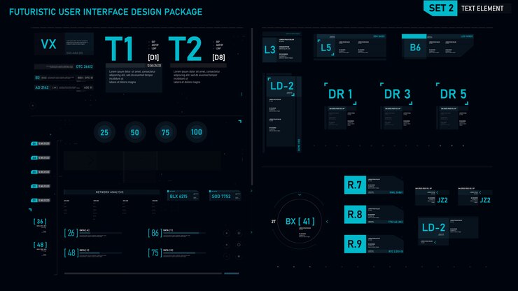 Vector futuristic user interface element 