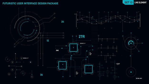 Futuristic user interface element 