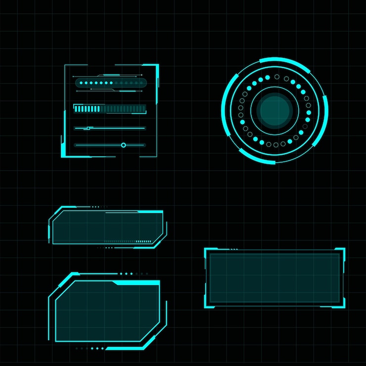 Vector futuristic user interface illustration