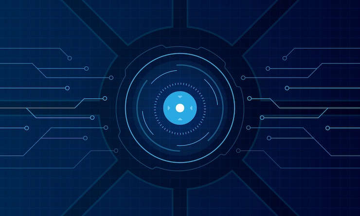 Vector futuristic user interface