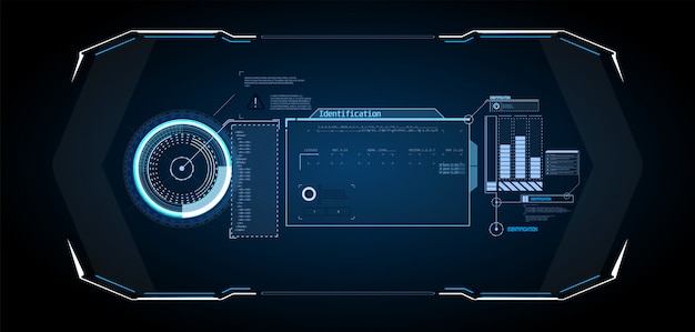 Vector futuristic vector hud interface screen design.