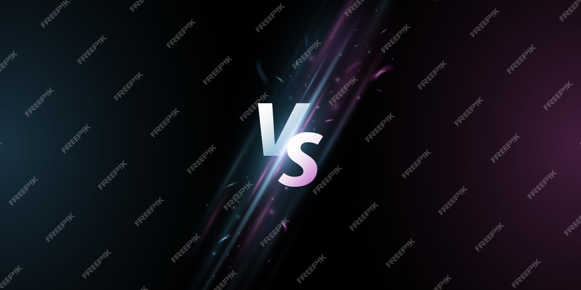 Vetor de Futuristic versus banner. VS template design for games, battle,  match, sports or fight competition. Round pedestal podium on black  background. Futuristic product stand template. do Stock