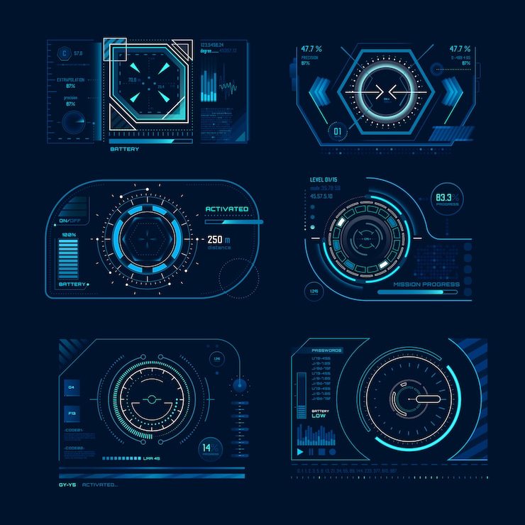 Vector futuristic virtual screen