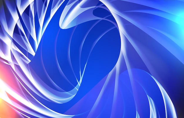 Futuristic wavy stylish with light effect vector with blue color background design template