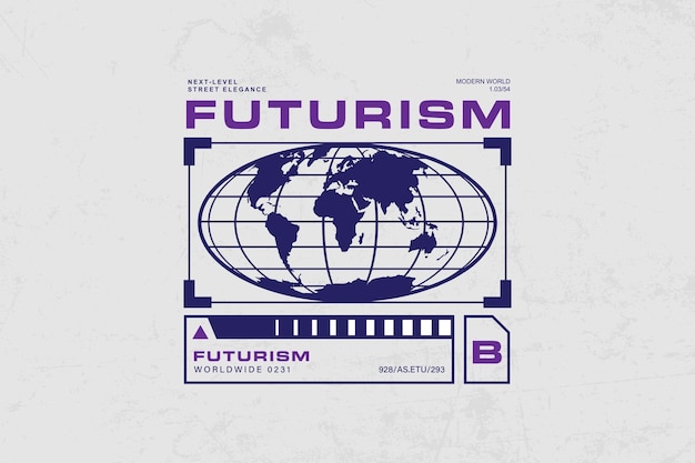 futuristic world map