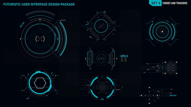 Futuristisch gebruikersinterface-element