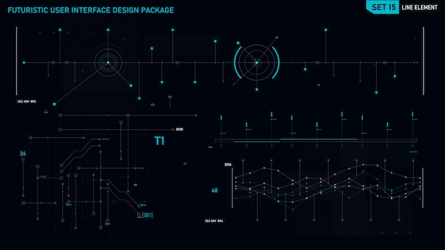 Futuristisch gebruikersinterface-element