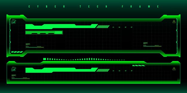 Futuristisch HUD-frame Futuristisch virtueel schermframe Cybertech-frame