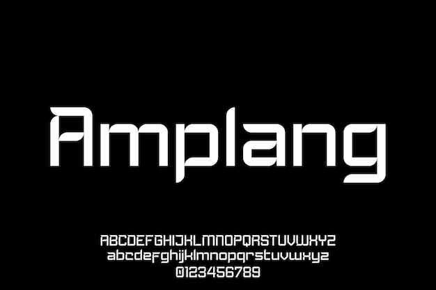 futuristisch modern geometrisch lettertype