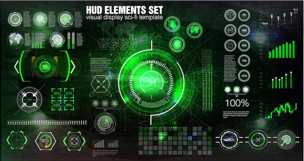 Futuristisch Vector HUD-interface schermontwerp. Digitale toelichtingen titels.