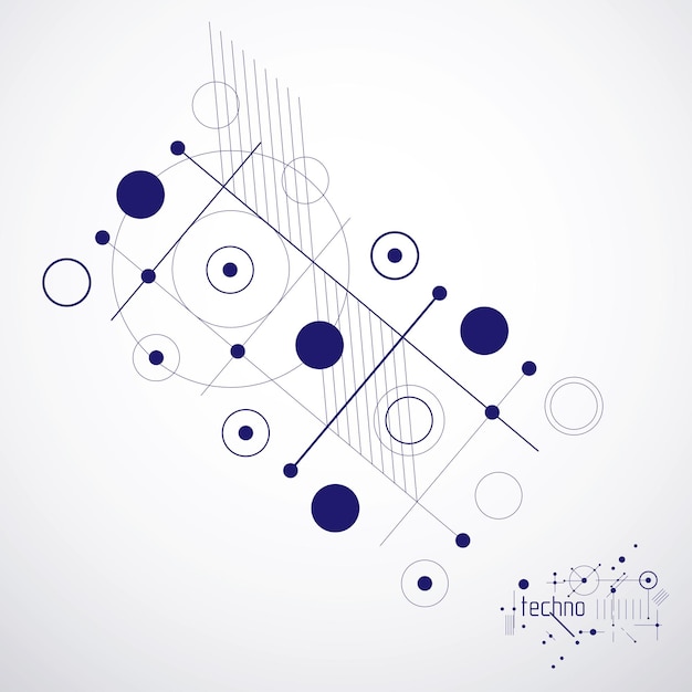 Futuristische abstracte vector technische achtergrond. Machinebouw behang.