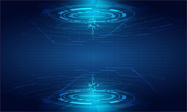 Futuristische cirkel blauwe vector HUDPodiumModerne technologieGaming
