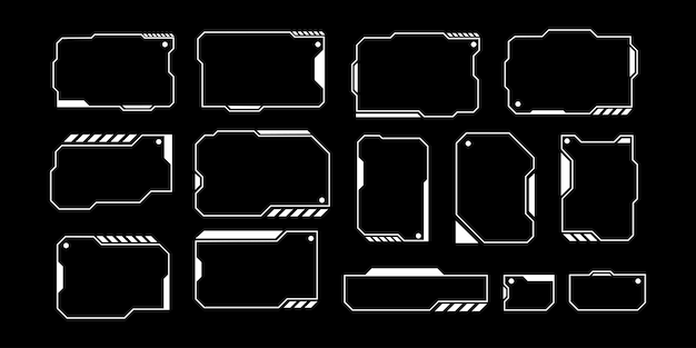 Futuristische interface ui-elementen Holografische hud-gebruikersinterface-elementen hightech bars en frames