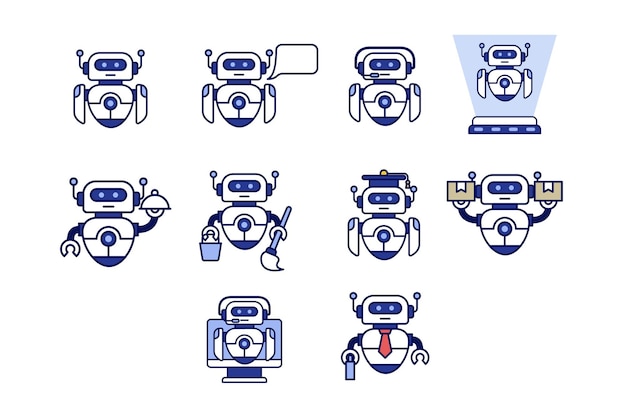 Futuristische kunstmatige intelligentie robot illustratie