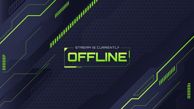 Futuristische offline twitch banner geschikt voor gamer streamer en enz.