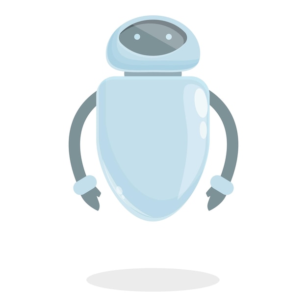 Futuristische robot pictogram cartoon vector Leuk speelgoed Kunstmatige toekomst