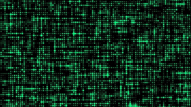 Futuristische stippen achtergrond Cyber achtergrond met deeltjes van verschillende grootte Technologische illustratie