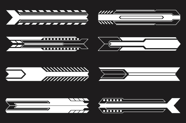 Futuristische Tech Bars en SciFi Interface Elementen High Tech Vector Graphics