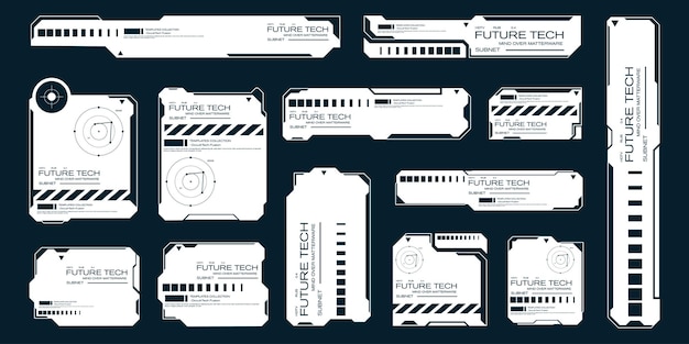 Futuristische tech-gebruikersinterface-elementen