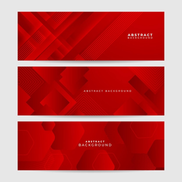 Futuristische technologie digitale abstracte rode kleurrijke ontwerpbanner Abstracte rode bannerachtergrond met deeltjes en golfvormen Vector abstract grafisch ontwerp banner patroon achtergrond websjabloon