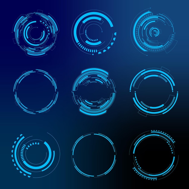 Futuristische technologie-interface-elementen