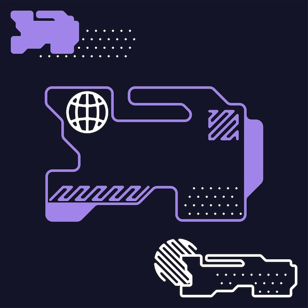 Futuristische UI-interface elementen sjabloon