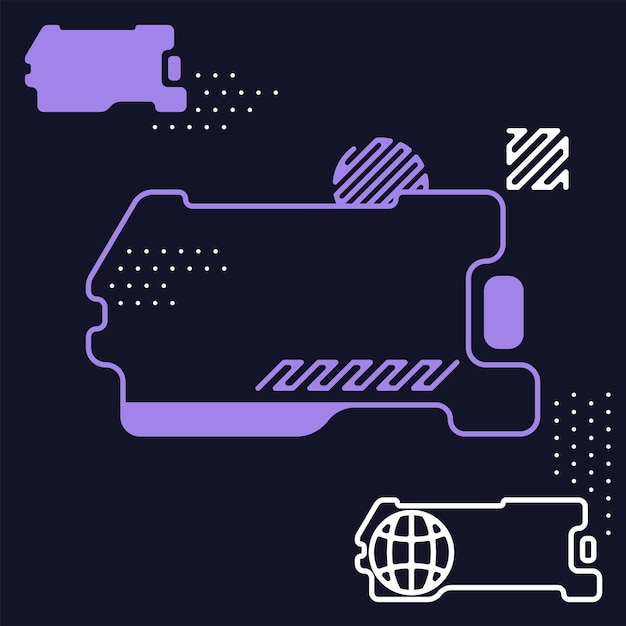 Futuristische UI-interface elementen sjabloon