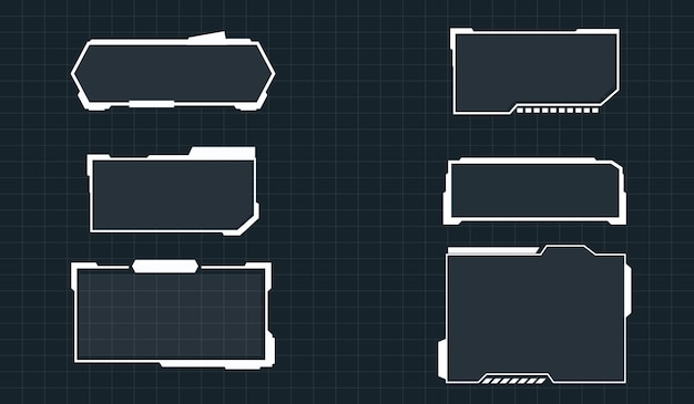 futuristische vector hud-interface schermontwerp digitale toelichtingen titels hud-ui gui futuristische gebruiker